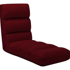 Stoelen*vidaXL Vloerstoel inklapbaar kunstleer Wijnrood