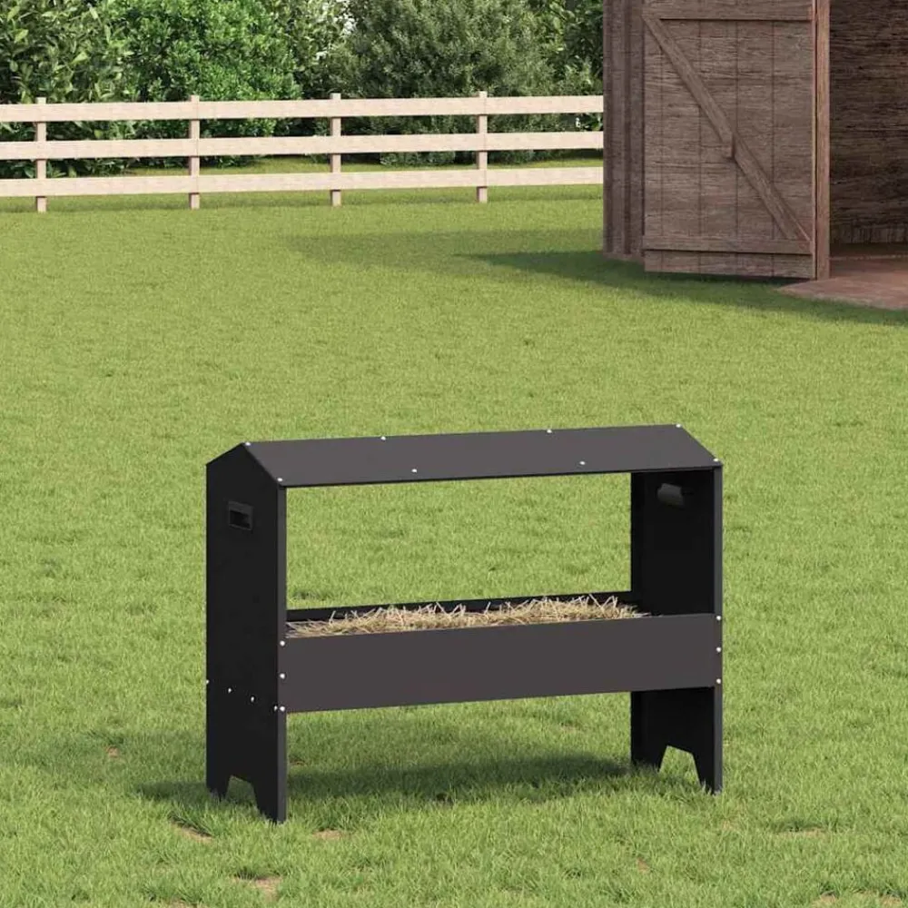 Voederbak voor vee 79 x 35 x 62 cm Koudgewalst Staal>vidaXL Outlet