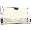 Sport & Spel*vidaXL Voetbal reboundnet 183x85x120 cm polyester zwart en geel