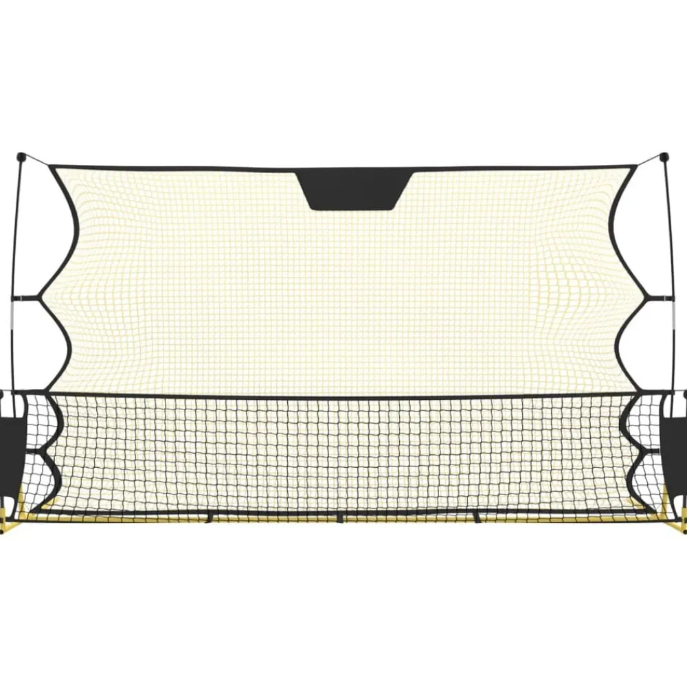 Sport & Spel*vidaXL Voetbal reboundnet 183x85x120 cm polyester zwart en geel
