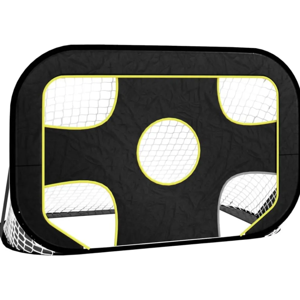 Sport & Spel*vidaXL Voetbaldoel met doelwit 120x80x80 cm polyester