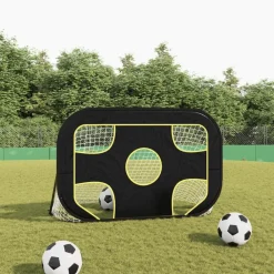 Sport & Spel*vidaXL Voetbaldoel met doelwit 120x80x80 cm polyester