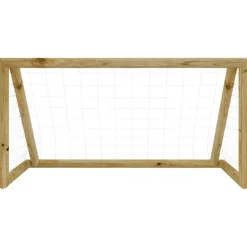 Voetbaldoel met net 160x80x100 cm geïmpregneerd grenenhout>vidaXL Outlet