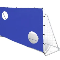 Sport & Spel*vidaXL Voetbaldoel met richtmuur hoogwaardig 240x92x150 cm staal