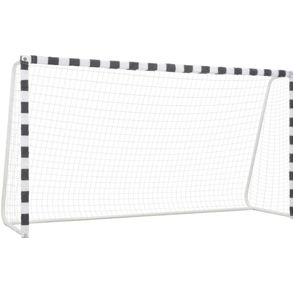 Sport & Spel*vidaXL Voetbaldoel 300x160x90 cm metaal zwart en wit