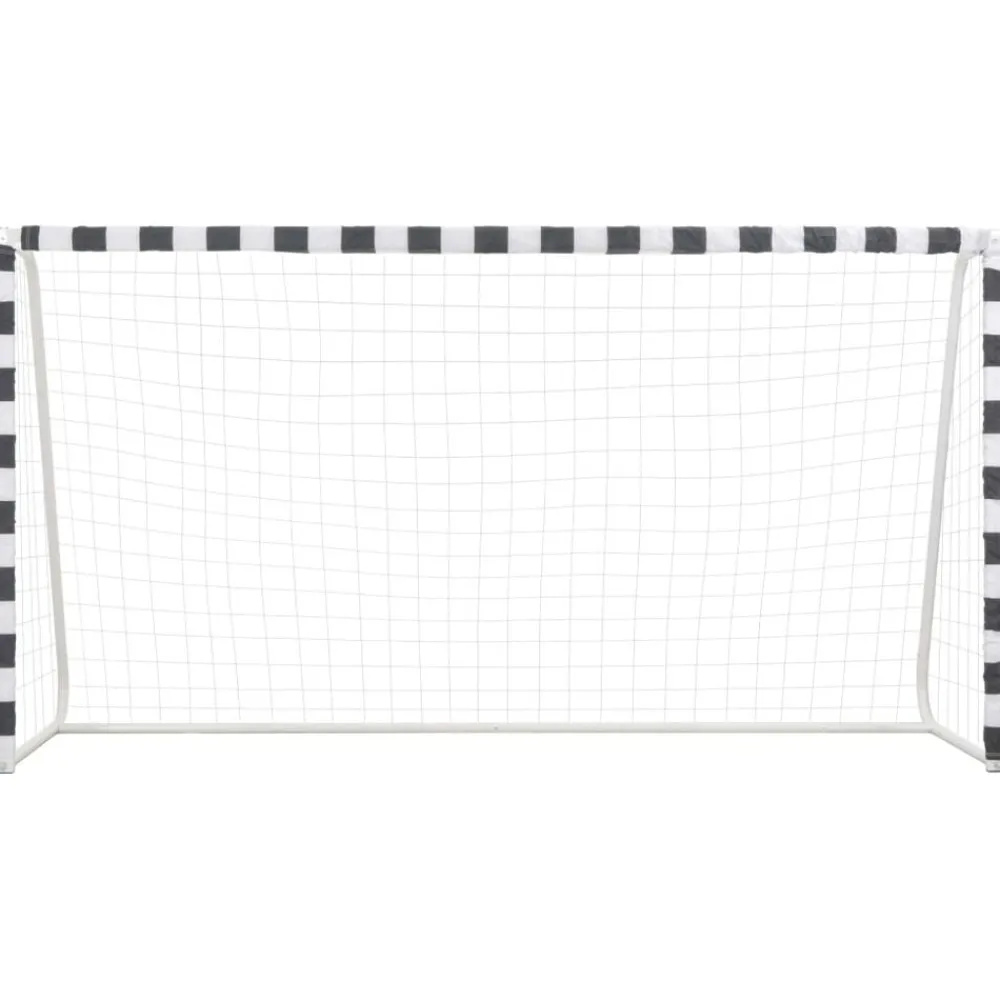 Sport & Spel*vidaXL Voetbaldoel 300x160x90 cm metaal zwart en wit