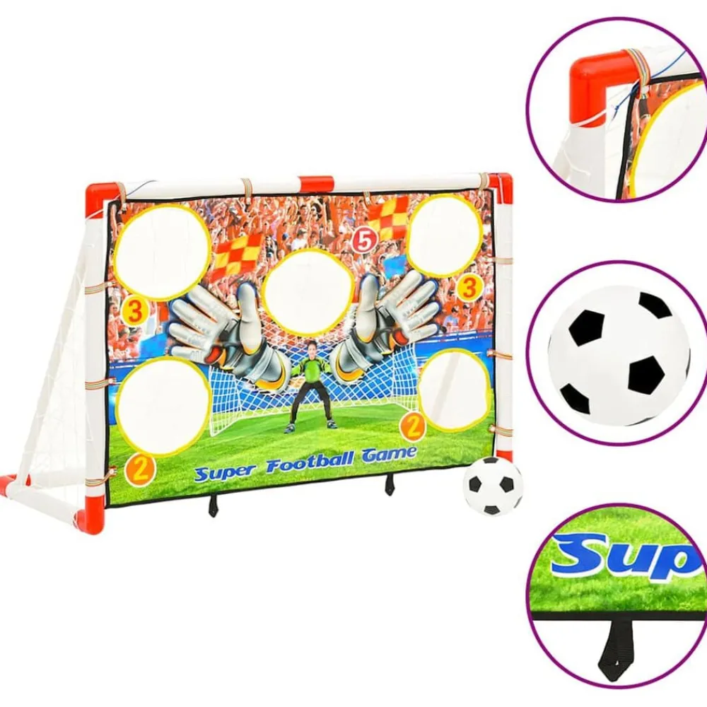 Voetbaldoelenset met doelmuur 120x51x77,5 cm>vidaXL Online