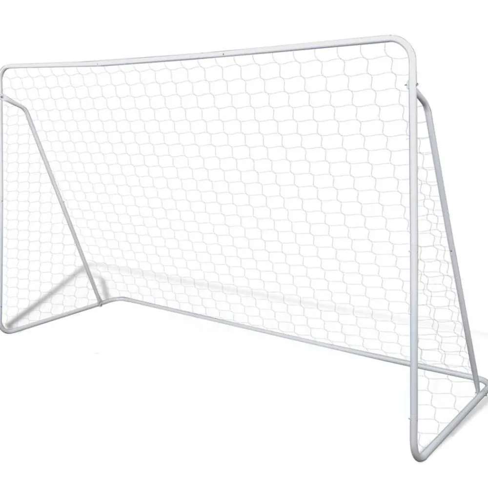 Voetbaldoelset hoogwaardig 240x90x150 cm staal>vidaXL Best