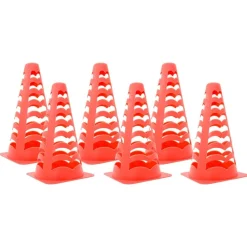 Voetbalpionnen 6 st stapelbaar 13x13x22,5 cm oranje>vidaXL Sale