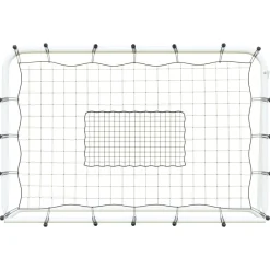 Voetbalrebounder 184x61x123 cm staal en PE wit en zwart><noscript><img width=