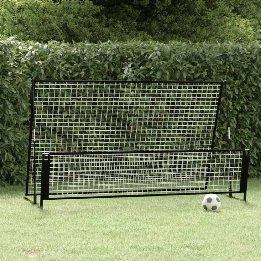 Voetbalrebounder/voetbaldoel 2-in-1 202x104x120 cm staal>vidaXL Outlet
