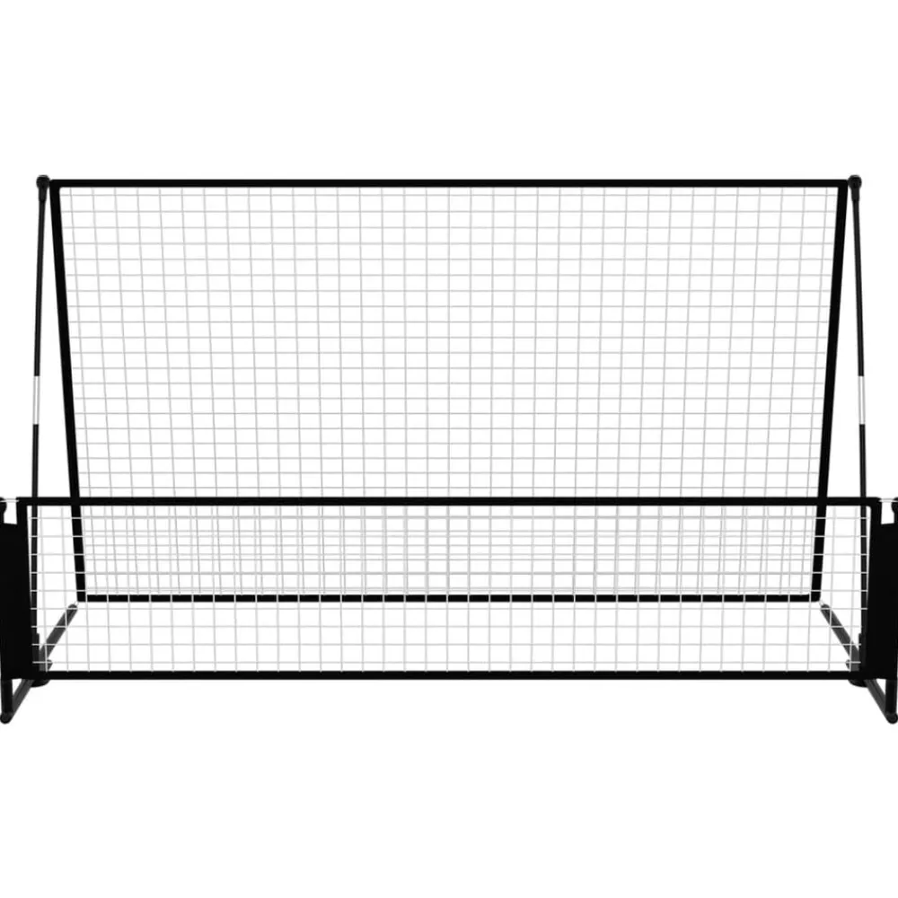Voetbalrebounder/voetbaldoel 2-in-1 202x104x120 cm staal>vidaXL Outlet