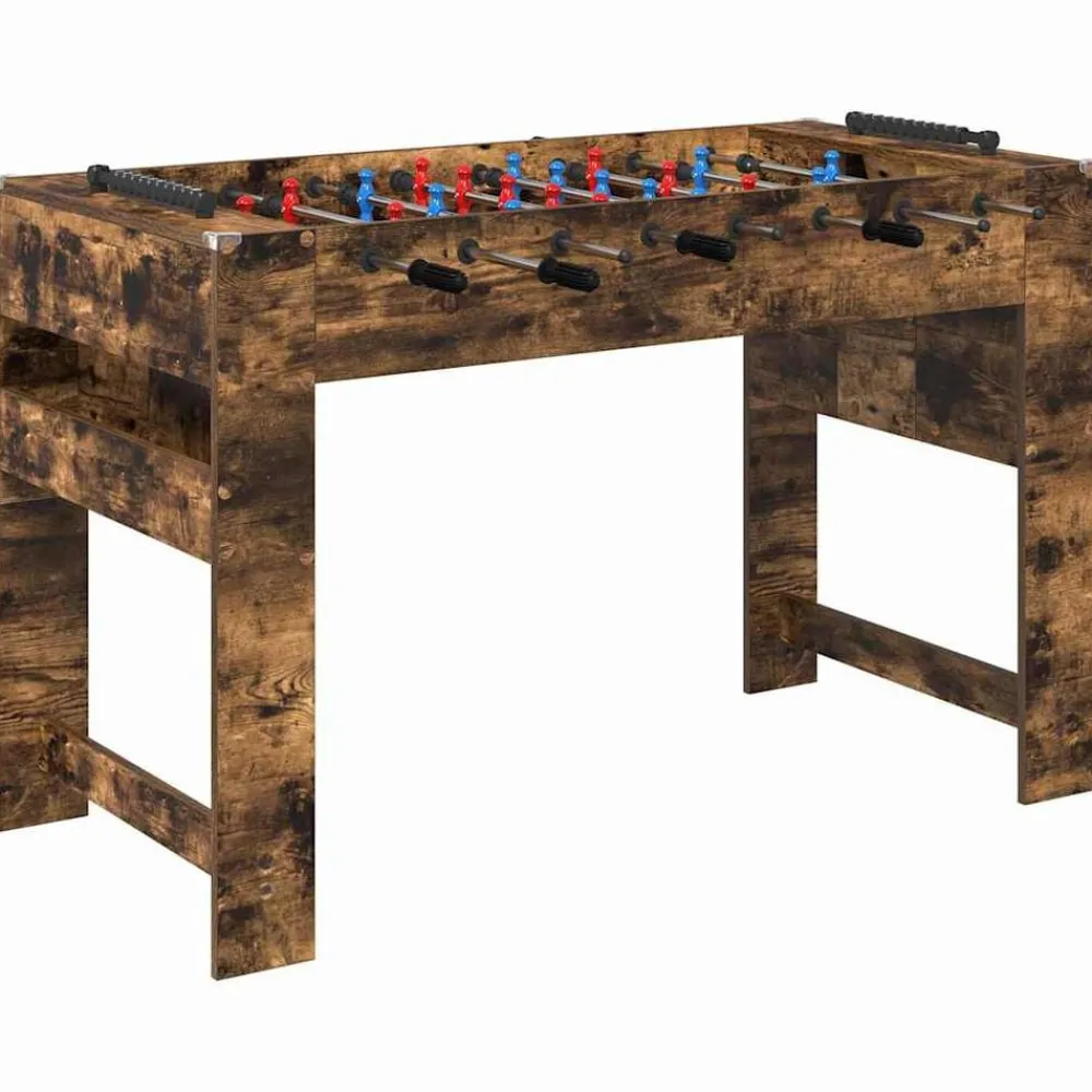 Binnenspelletjes*vidaXL Voetbaltafel 125 x 60,5 x 80 cm Bewerkt hout Gerookt eiken