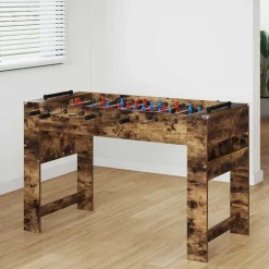 Binnenspelletjes*vidaXL Voetbaltafel 125 x 60,5 x 80 cm Bewerkt hout Gerookt eiken