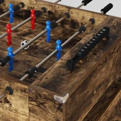 Binnenspelletjes*vidaXL Voetbaltafel 125 x 60,5 x 80 cm Bewerkt hout Gerookt eiken