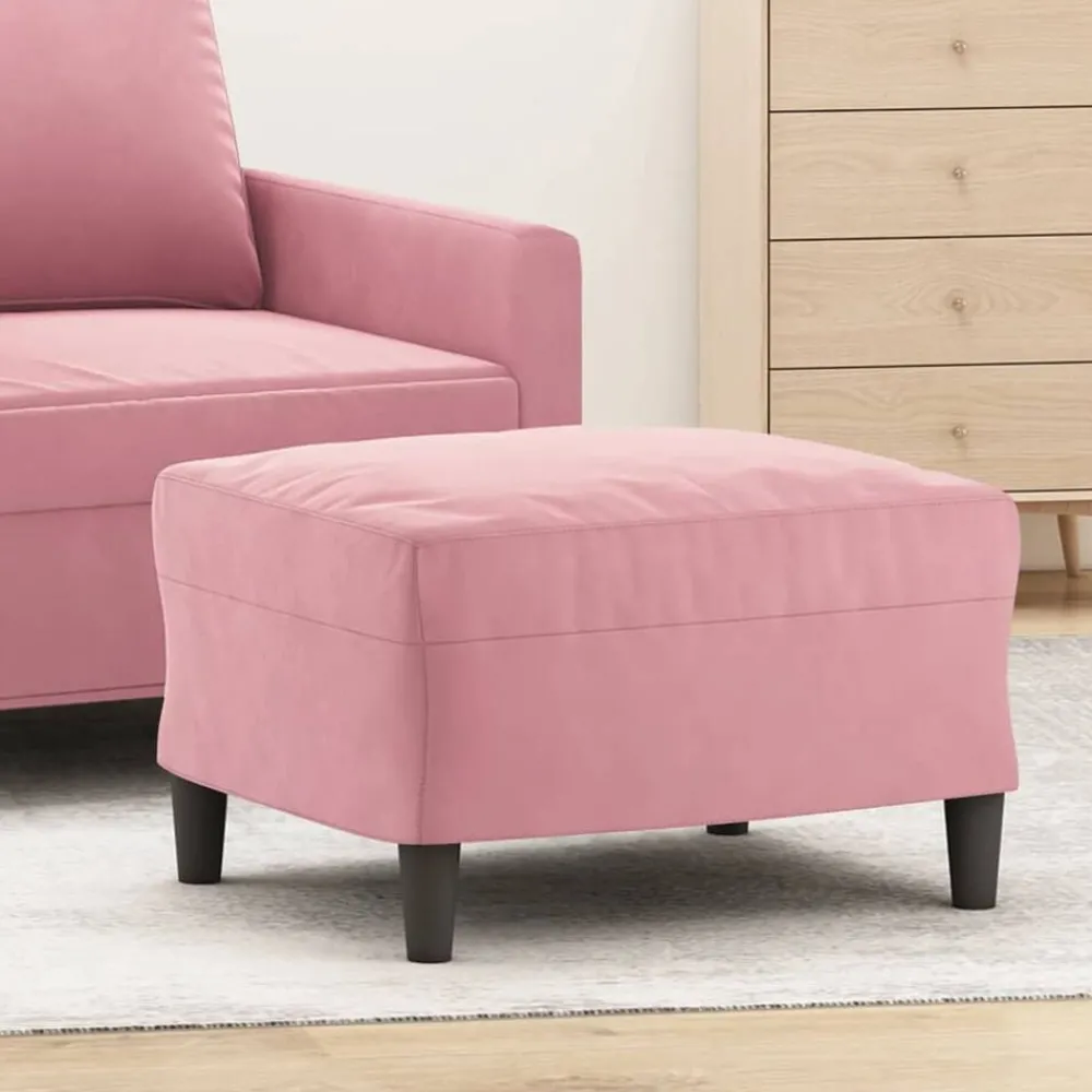 Poefs*vidaXL Voetenbank 60x50x41 cm fluweel Roze