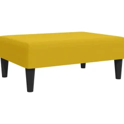 Poefs*vidaXL Voetenbank 77x55x31 cm fluweel Geel