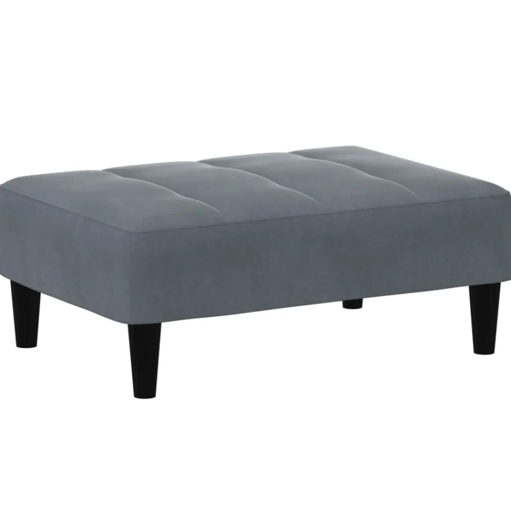 Voetenbank 77x55x31 cm fluweel>vidaXL New