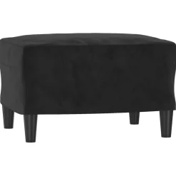 Poefs*vidaXL Voetenbank 60x50x41 cm fluweel Zwart