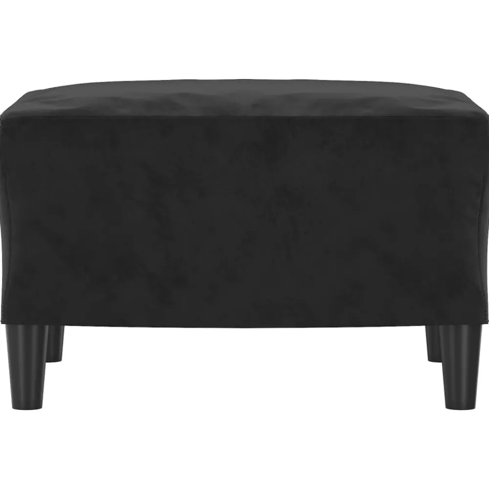 Poefs*vidaXL Voetenbank 60x50x41 cm fluweel Zwart