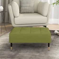 Poefs*vidaXL Voetenbank 78x56x32 cm fluweel Lichtgroen