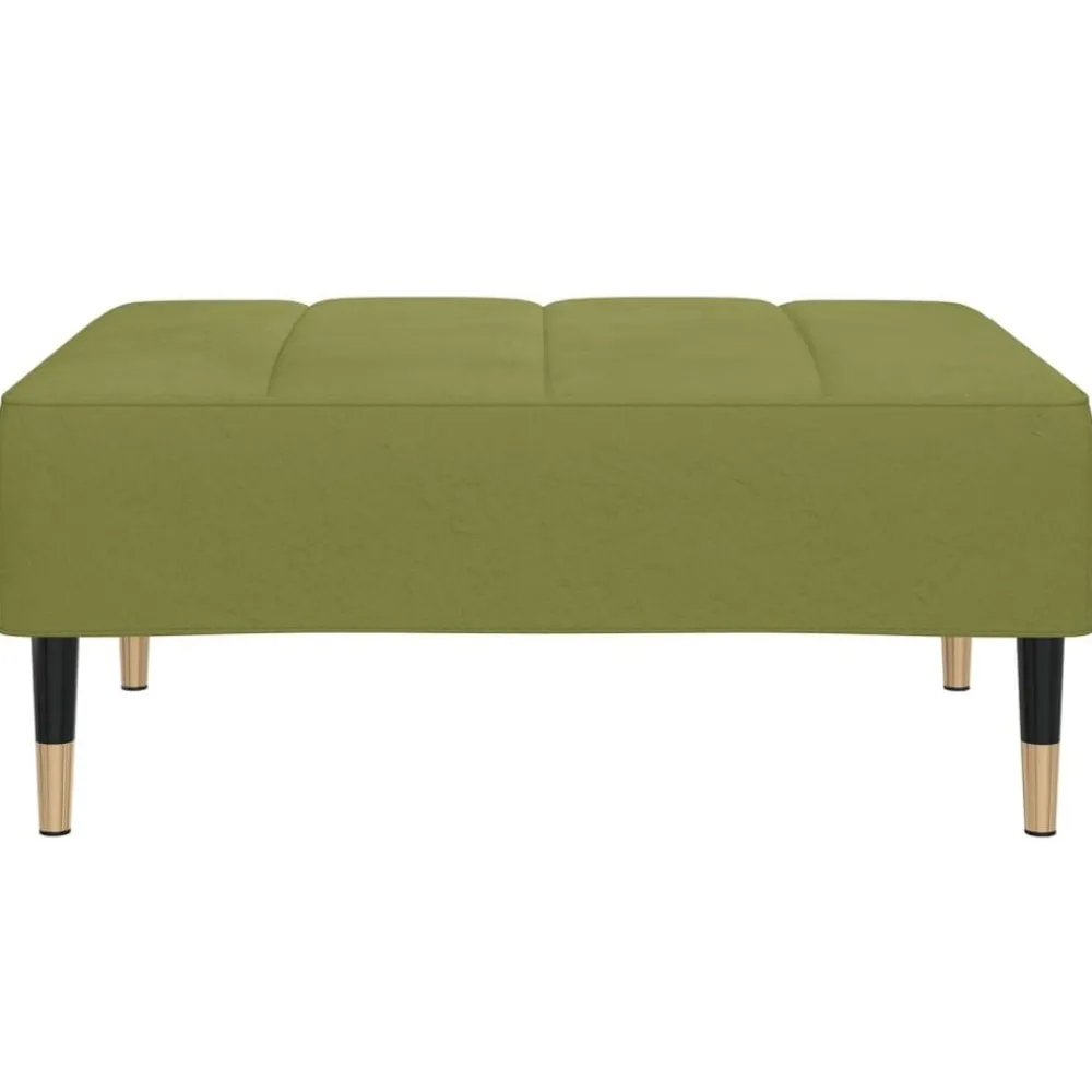 Poefs*vidaXL Voetenbank 78x56x32 cm fluweel Lichtgroen