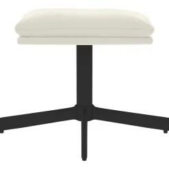 Voetenbank 60x60x36 cm fluweel crèmewit><noscript><img width=
