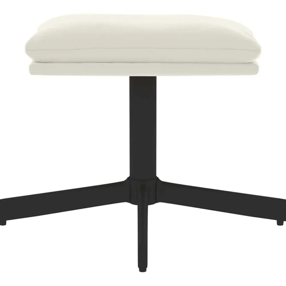 Voetenbank 60x60x36 cm fluweel crèmewit>vidaXL Sale