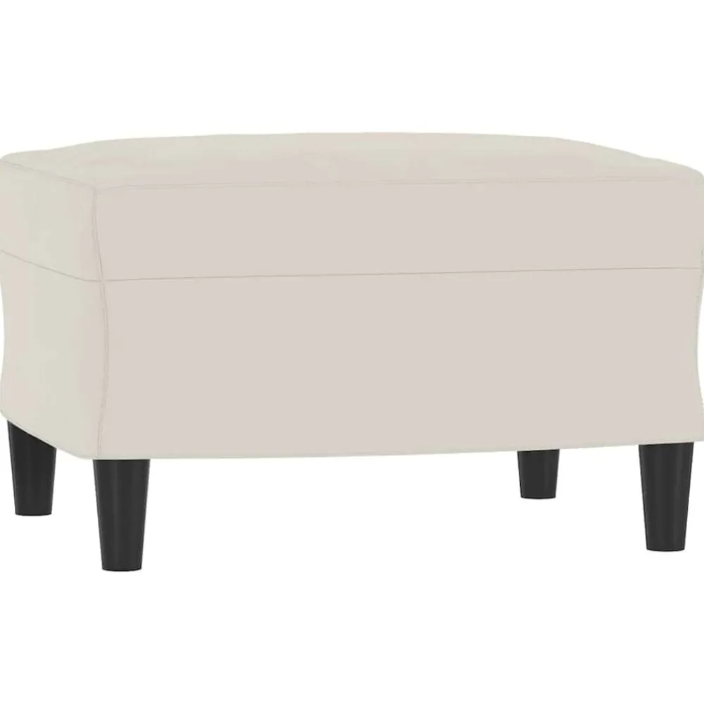 Voetenbank 60x50x41 cm fluweel crèmekleurig>vidaXL Sale