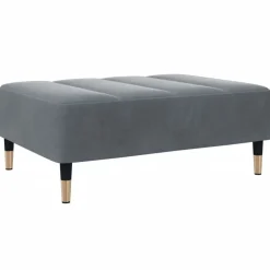 Poefs*vidaXL Voetenbank 77x55x31 cm fluweel Donkergrijs