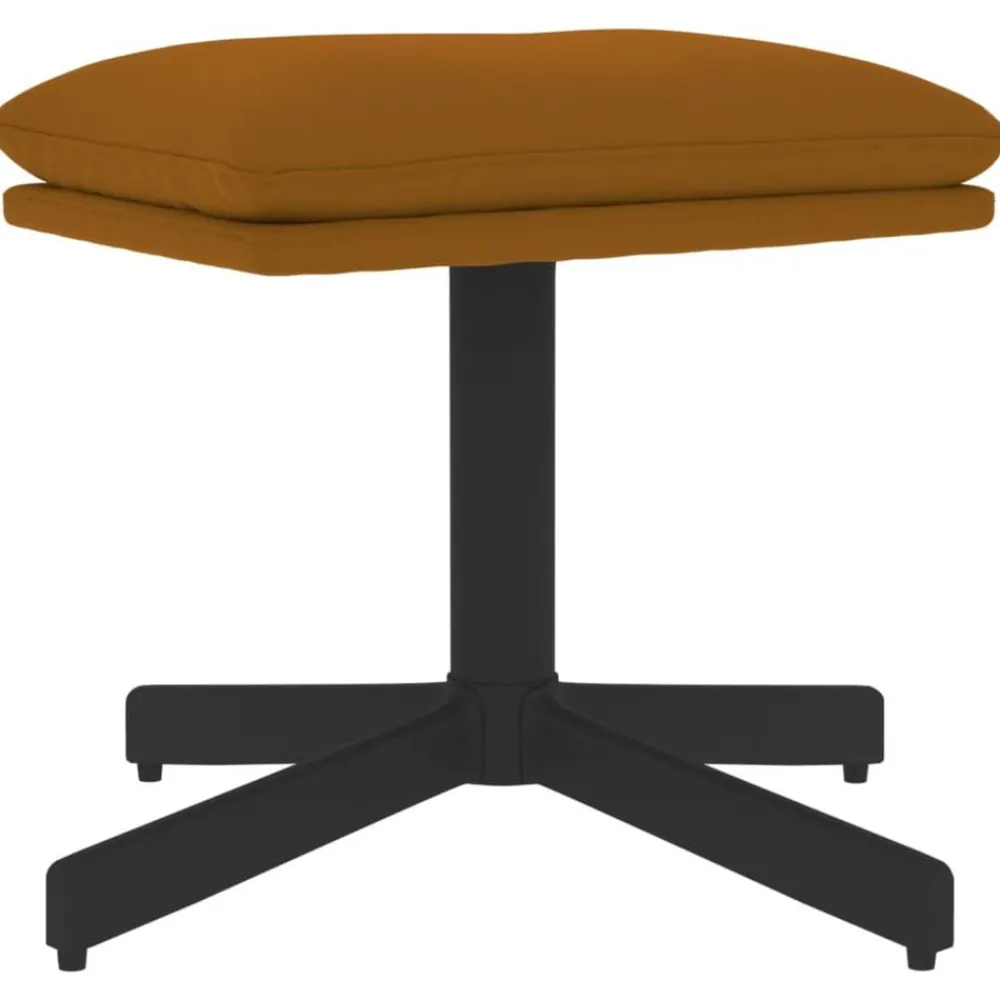 Poefs*vidaXL Voetenbank 60x60x36 cm fluweel Bruin