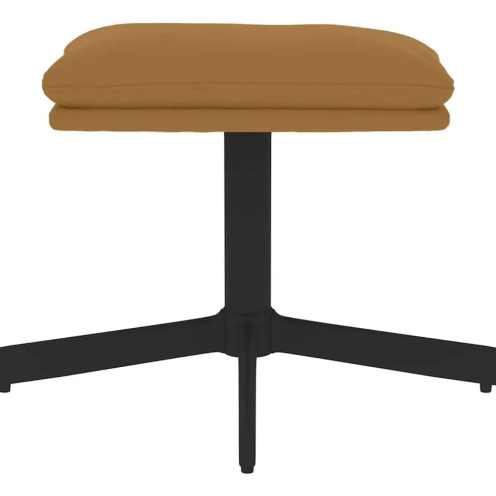 Poefs*vidaXL Voetenbank 60x60x36 cm fluweel Bruin