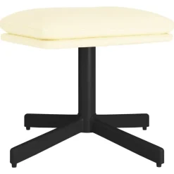 Poefs*vidaXL Voetenbank 60x60x36 cm kunstleer crèmekleurig Crème