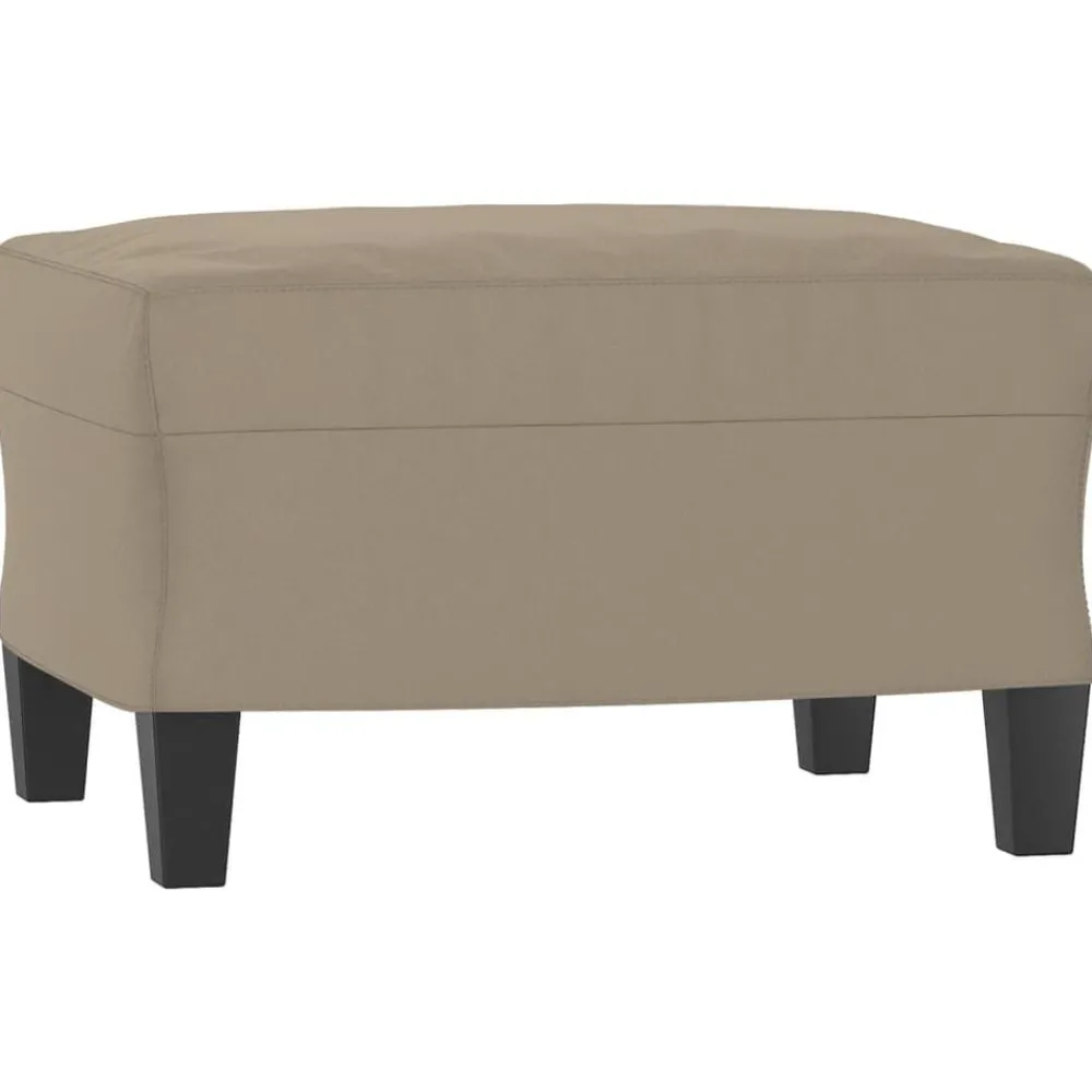 Poefs*vidaXL Voetenbank 60x50x41 cm microvezelstof Taupe
