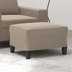 Poefs*vidaXL Voetenbank 60x50x41 cm microvezelstof Taupe