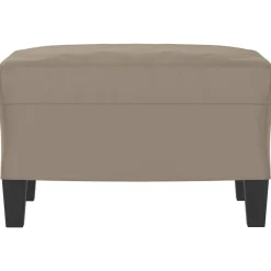 Poefs*vidaXL Voetenbank 60x50x41 cm microvezelstof Taupe