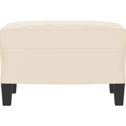 Poefs*vidaXL Voetenbank 60x50x41 cm microvezelstof Beige