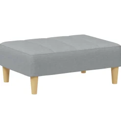 Poefs*vidaXL Voetenbank 77x55x31 cm stof Lichtgrijs