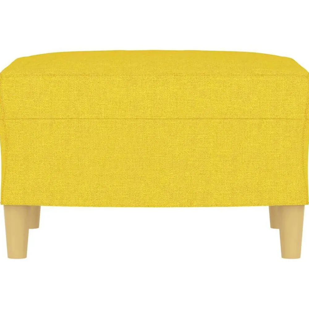 Poefs*vidaXL Voetenbank 60x50x41 cm stof geel Lichtgeel