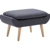 Poefs*vidaXL Voetenbank 73x43x42 cm stoffen bekleding donkergrijs