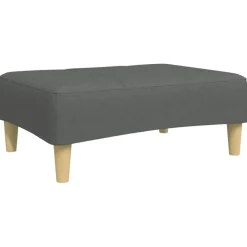Poefs*vidaXL Voetenbank 77x55x31 cm stof Donkergrijs