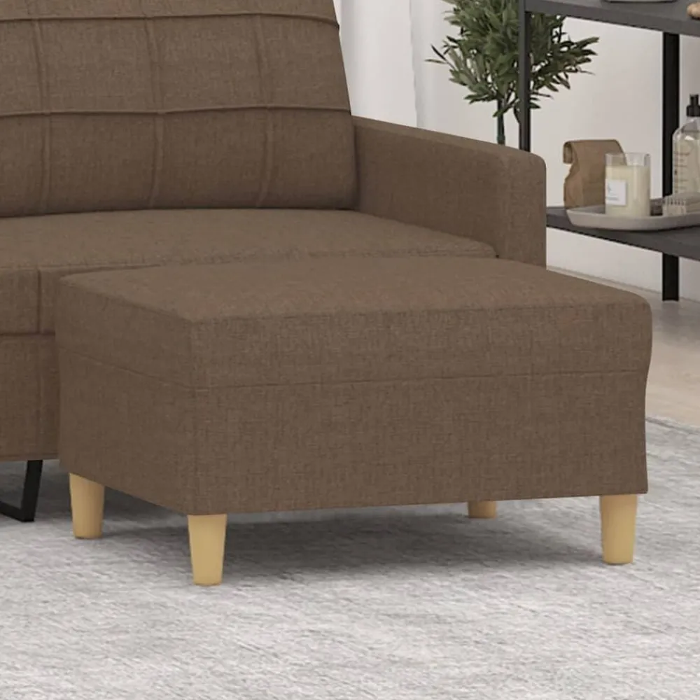 Poefs*vidaXL Voetenbank 70x55x41 cm stof Bruin