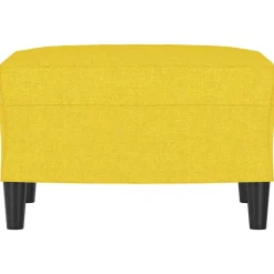Poefs*vidaXL Voetenbank 60x50x41 cm stof geel Lichtgeel