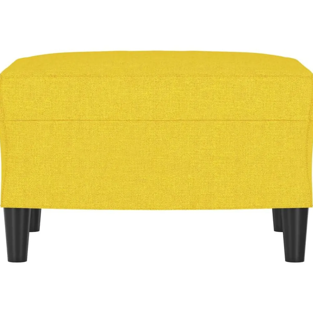 Poefs*vidaXL Voetenbank 60x50x41 cm stof geel Lichtgeel
