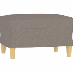 Poefs*vidaXL Voetenbank 60x50x41 cm stof Taupe