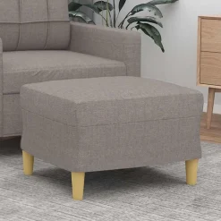 Poefs*vidaXL Voetenbank 60x50x41 cm stof Taupe