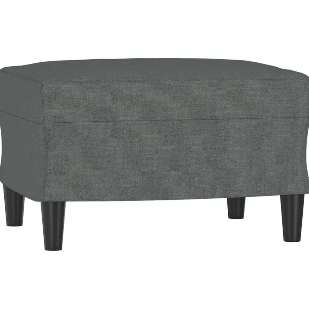Poefs*vidaXL Voetenbank 60x50x41 cm stof Donkergrijs