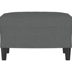 Poefs*vidaXL Voetenbank 60x50x41 cm stof Donkergrijs
