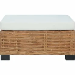 Voetensteun met kussen natuurlijk rattan>vidaXL Hot