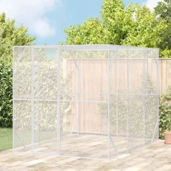 Huisdierbenodigdheden*vidaXL Vogelkooi Antraciet 210 x 304 x 213 cm Gegalvaniseerd staal